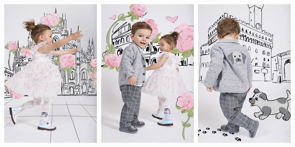 Sukienka tiulowa dla dziewczynki, niemowlęca, biała w kwiatuszki- ekskluzywne ubranka dla niemowląt Monnalisa.